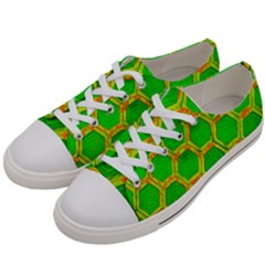 Hexagon Windows Women s Low Top Canvas Sneakers by essentialimage