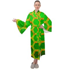 Hexagon Windows Maxi Velour Kimono by essentialimage