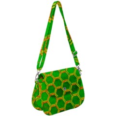 Hexagon Windows Saddle Handbag by essentialimage
