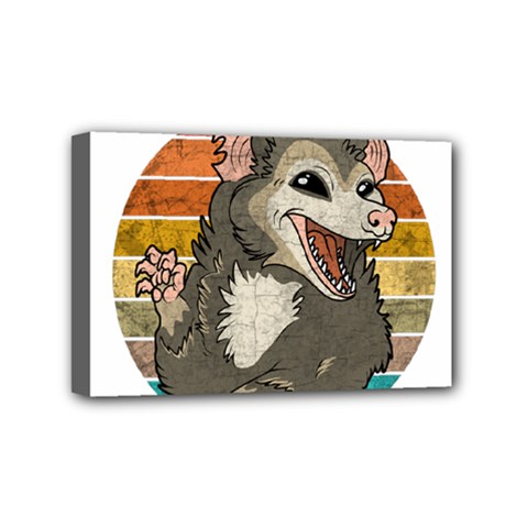Possum - Be Urself Mini Canvas 6  X 4  (stretched) by Valentinaart