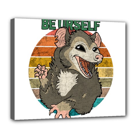 Possum - Be Urself Deluxe Canvas 24  X 20  (stretched) by Valentinaart