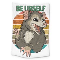 Possum - Be Urself Large Tapestry by Valentinaart
