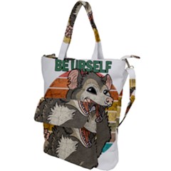 Possum - Be Urself Shoulder Tote Bag by Valentinaart
