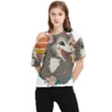 Possum - Be Urself One Shoulder Cut Out Tee View1