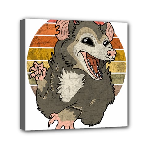 Possum  Mini Canvas 6  x 6  (Stretched)