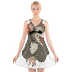Possum  V-Neck Sleeveless Dress
