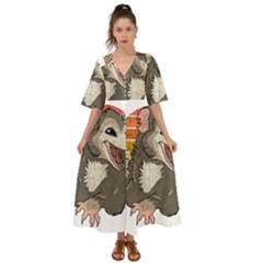 Possum  Kimono Sleeve Boho Dress