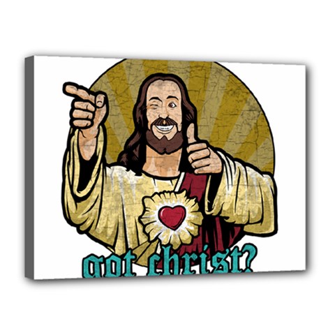 Buddy Christ Canvas 16  X 12  (stretched) by Valentinaart