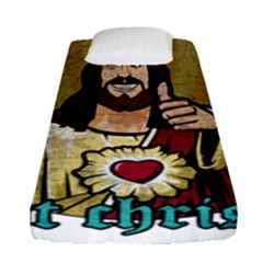 Buddy Christ Fitted Sheet (single Size) by Valentinaart