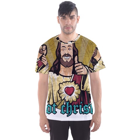 Buddy Christ Men s Sport Mesh Tee by Valentinaart