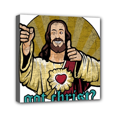 Buddy Christ Mini Canvas 6  X 6  (stretched) by Valentinaart