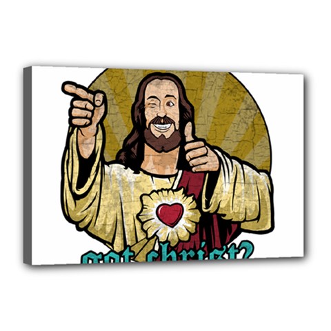 Buddy Christ Canvas 18  X 12  (stretched)