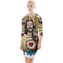 Buddy Christ Quarter Sleeve Hood Bodycon Dress View1