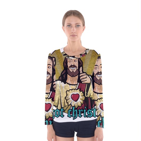 Buddy Christ Women s Long Sleeve Tee by Valentinaart