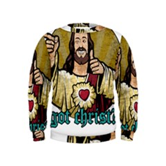 Buddy Christ Kids  Sweatshirt by Valentinaart