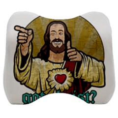 Buddy Christ Velour Head Support Cushion by Valentinaart