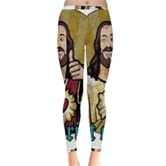 Buddy Christ Inside Out Leggings by Valentinaart