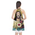 Buddy Christ Halter Neckline Chiffon Dress  View2