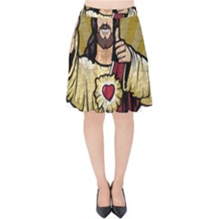 Buddy Christ Velvet High Waist Skirt by Valentinaart