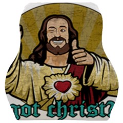 Buddy Christ Car Seat Velour Cushion  by Valentinaart