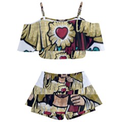 Buddy Christ Kids  Off Shoulder Skirt Bikini by Valentinaart