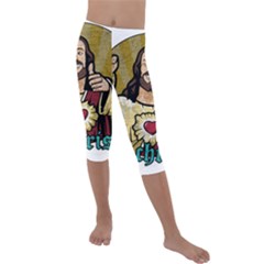 Buddy Christ Kids  Lightweight Velour Capri Leggings 