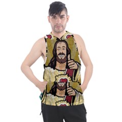 Buddy Christ Men s Sleeveless Hoodie by Valentinaart