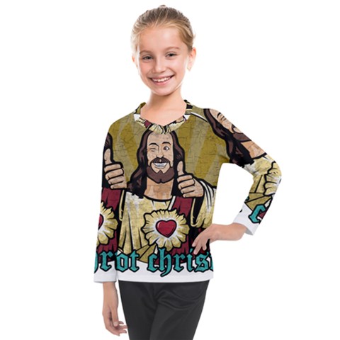 Buddy Christ Kids  Long Mesh Tee by Valentinaart