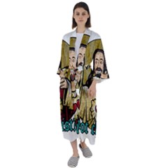 Buddy Christ Maxi Satin Kimono by Valentinaart