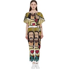 Buddy Christ Batwing Lightweight Jumpsuit by Valentinaart