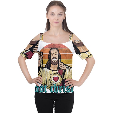 Got Christ? Cutout Shoulder Tee by Valentinaart