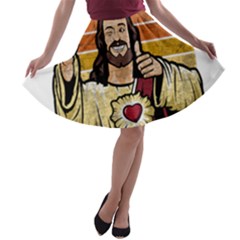 Got Christ? A-line Skater Skirt by Valentinaart