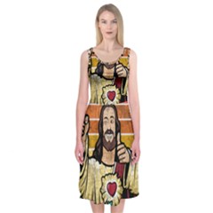 Got Christ? Midi Sleeveless Dress by Valentinaart