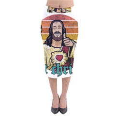 Got Christ? Velvet Midi Pencil Skirt by Valentinaart