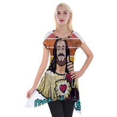 Got Christ? Short Sleeve Side Drop Tunic by Valentinaart