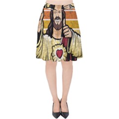 Got Christ? Velvet High Waist Skirt by Valentinaart