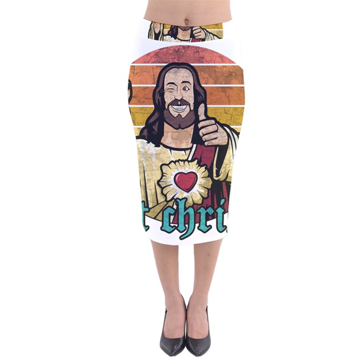 Got Christ? Velvet Midi Pencil Skirt