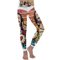 Got Christ? Kids  Lightweight Velour Classic Yoga Leggings by Valentinaart