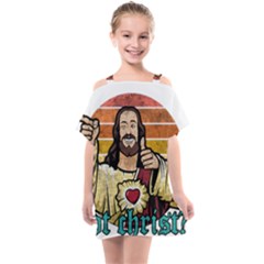 Got Christ? Kids  One Piece Chiffon Dress by Valentinaart