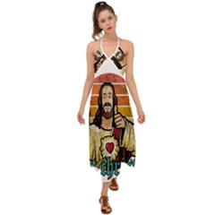 Got Christ? Halter Tie Back Dress  by Valentinaart