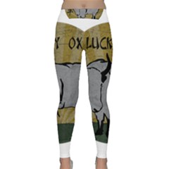 Chinese New Year ¨c Year Of The Ox Classic Yoga Leggings by Valentinaart