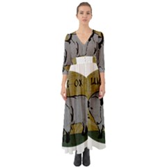 Chinese New Year ¨C Year of the Ox Button Up Boho Maxi Dress