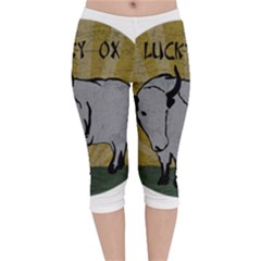 Chinese New Year ¨C Year of the Ox Velvet Capri Leggings 