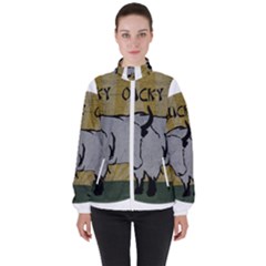 Chinese New Year ¨C Year of the Ox Women s High Neck Windbreaker