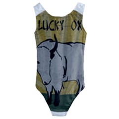 Chinese New Year ¨C Year of the Ox Kids  Cut-Out Back One Piece Swimsuit