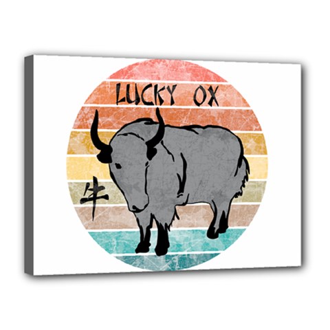 Chinese New Year ¨c Year Of The Ox Canvas 16  X 12  (stretched) by Valentinaart