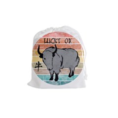 Chinese New Year ¨c Year Of The Ox Drawstring Pouch (medium) by Valentinaart