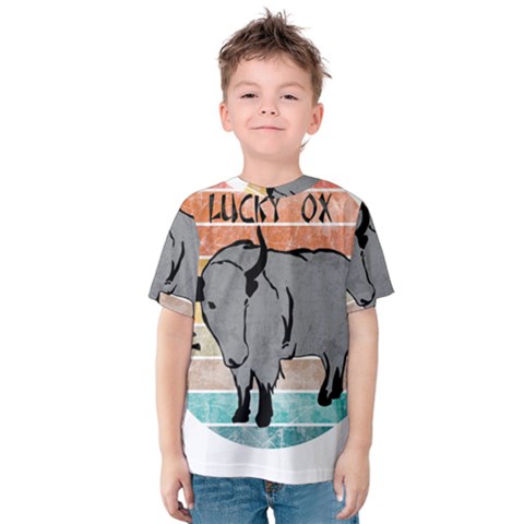 Chinese New Year ¨c Year Of The Ox Kids  Cotton Tee by Valentinaart