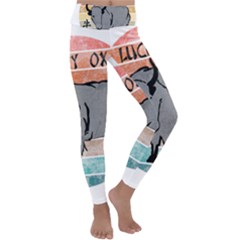 Chinese New Year ¨c Year Of The Ox Kids  Lightweight Velour Classic Yoga Leggings by Valentinaart