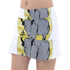 Chinese New Year ¨c Year Of The Ox Tennis Skorts by Valentinaart